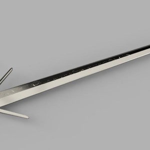 Witcher Eskel style Costume Prop Silver Sword, STL file for 3D Printing