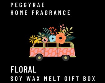 Wax Melt Gift Box - Floral Box,  Perfect Get Well, New Home, Teacher Gift,  Wax Melt Sample Box