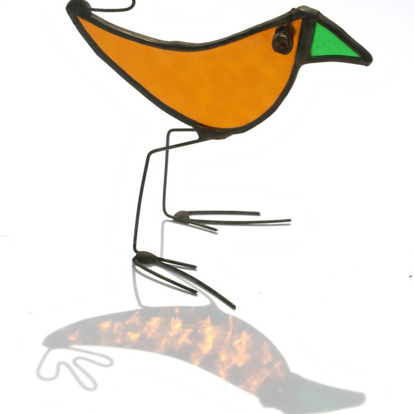BABY VOGEL - Kleiner stehender Vogel aus Buntglas - Einzigartiges Geschenk - Niedliche Figur - Schrulliges Fensterornament
