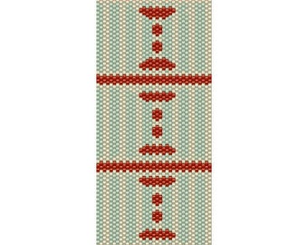Patrón abstracto de pulsera con cuentas y puño de peyote 36