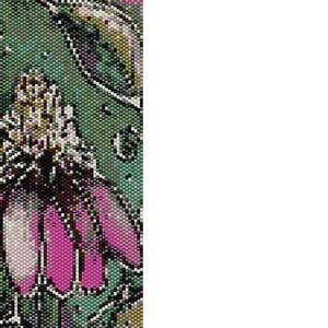Pink Flower Peyote Cuff Beaded Bracelet Pattern