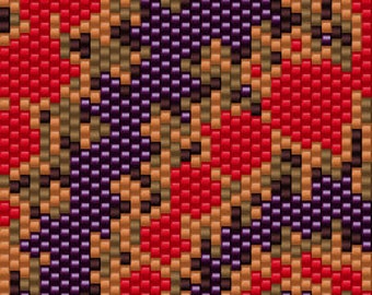 Purple Spiral Peyote Cuff Beaded Bracelet Pattern