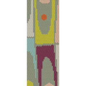 Abstract 28 Peyote Beaded Cuff Bracelet Pattern