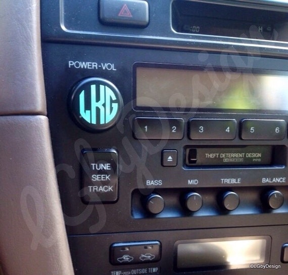 Items similar to Monogrammed Volume Control Knob Decal 2 Pack on Etsy