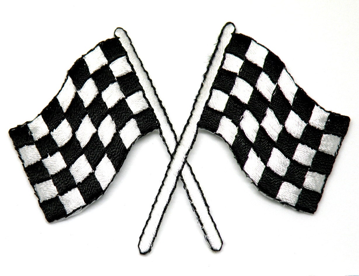 Race Flags Racing Racing Car Birthday Gift Patch Iron On Etsy