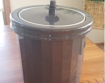 Vintage Tupperware Ice Bucket with Push Lock Lid