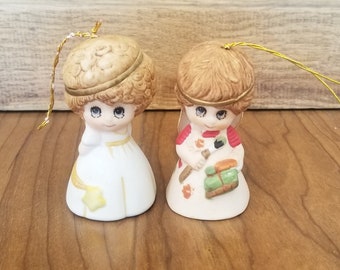 Vintage Jasco Set of 2 Christmas Bell Ornaments