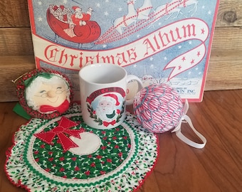 Vintage Christmas Lot of 5 items Sheet Music, Mrs. Claus, Santa Mug and More!