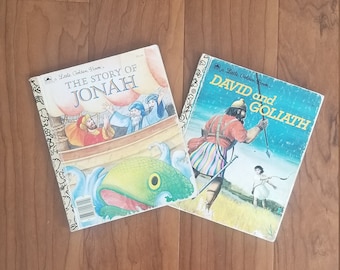 Vintage Golden Books David & Goliath / The Story of Jonah