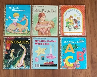 Vintage Little Golden Book Lot of 6