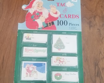 Vintage Christmas Tags & Cards in Packing - quantity 100