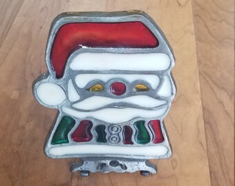 Vintage Cast Iron Santa Tea Light Holder