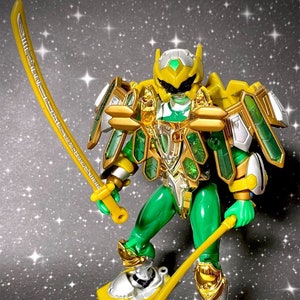 Power Rangers Time Force Green Battle Warrior Ranger action figure 99% complete 2000 Bandai MMPR