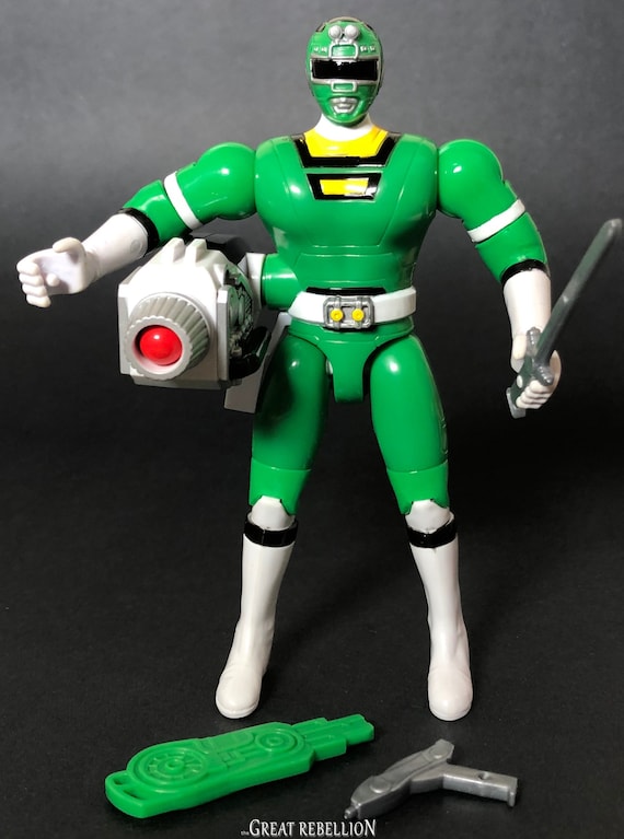 Power Rangers Zeo ~ Green RANGER Action Figure ~ Bandai