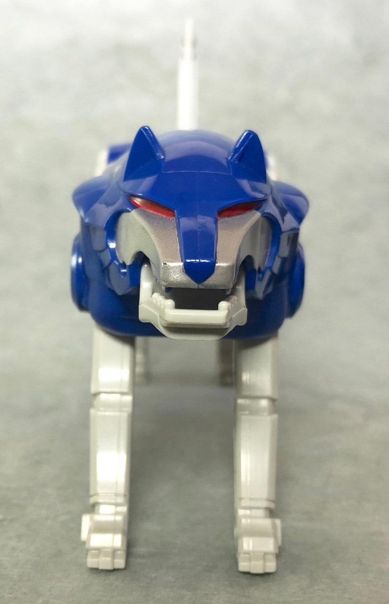 Vintage Mighty Morphin Power Rangers Deluxe Ninja Megazord blue wolf zord 1995 Bandai action figure