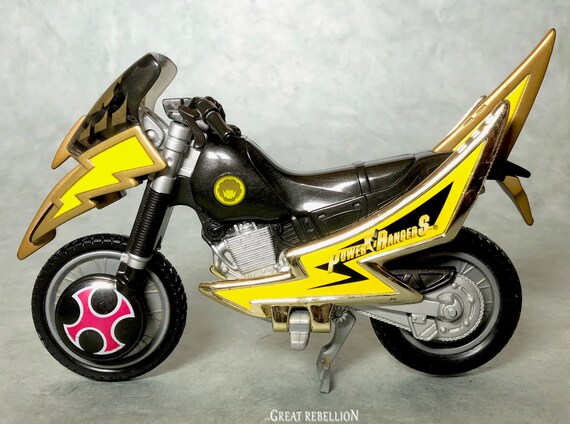 Power Rangers Ninja Storm Yellow Wind Tsunami Cycle Vehicle Etsy