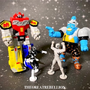 Mighty Morphin Power Rangers Micro Machines #3 Megazord vs Squatt mini figures MMPR