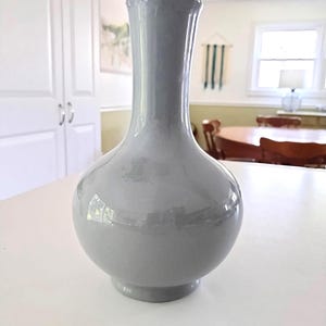 Vintage Ceramic Blue Gray Stoneware Vase image 3