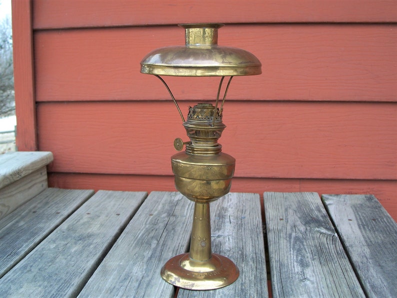 Vintage Brass Oil Lamp 2 Available Kerosene Table Pair
