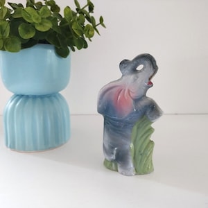 Vintage Porcelain Elephant Figurine, Elephant Statue, Elephant Lover Gift, Mid Century Figurines, Made in Japan, Ceramic Elephant