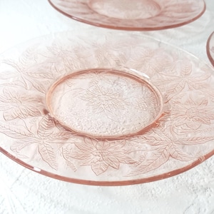 Poinsettia Pink Depression Glass Jeannette - Etsy