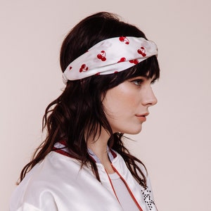 Silk Headwrap - Cherry Bomb