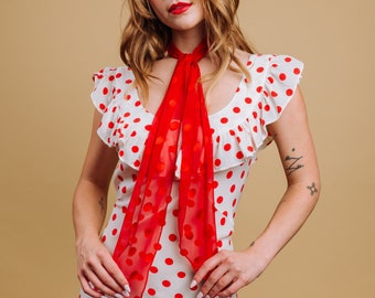 Silk Scarf - The Johansen Red