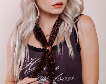 Velvet Scarf Tie - Wild Thing