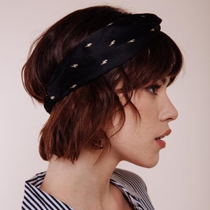 Silk Headwrap - The Thunders Black