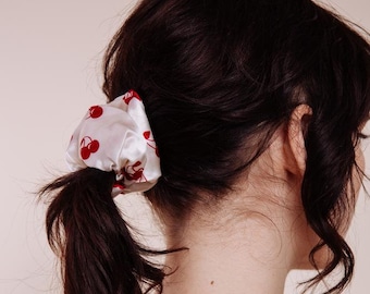 Silk Scrunchie - Cherry Bomb