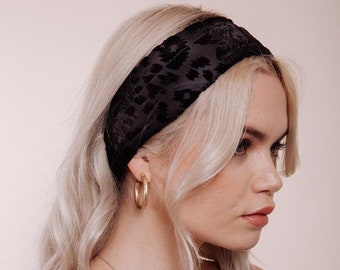 Velvet Headband - Foxey Lady Black