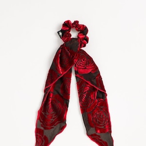 Chouchou convertible en velours - Rose sauvage