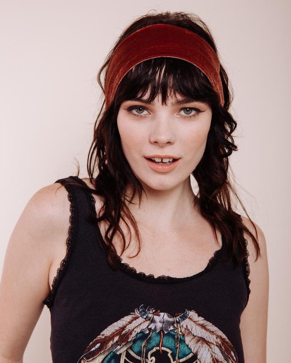 ★韓国大人気★【TATIANA】Elizabeth Ribborn Velvet Hair Band Velvet Headband - the Brown - Etsy