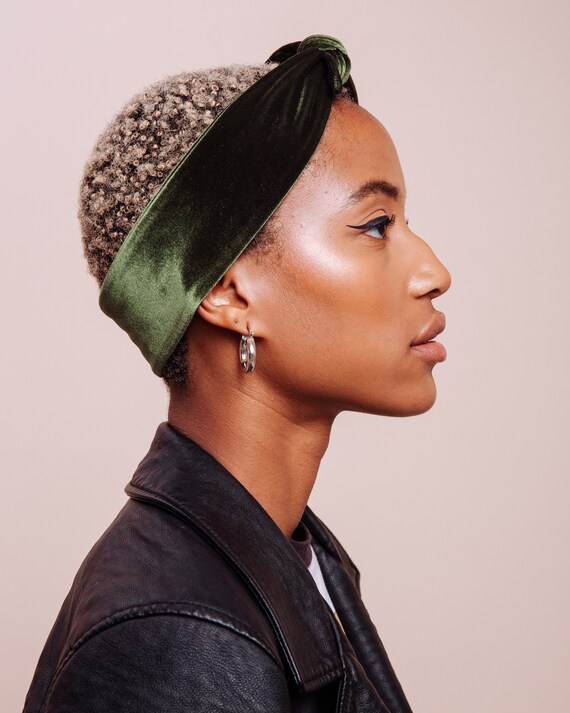 “I’m With The Band” Disco Metallic Silver Turban Head Wrap Shimmery Scarf Tie - Jean Genie - Etsy main image 2