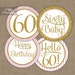 Andrea White-Legrand reviewed 60th Birthday Cupcake Toppers - Sixtieth Birthday Pink & Gold Glitter Printable - DIY Sixty Bday Favor Tags or Stickers - PGL