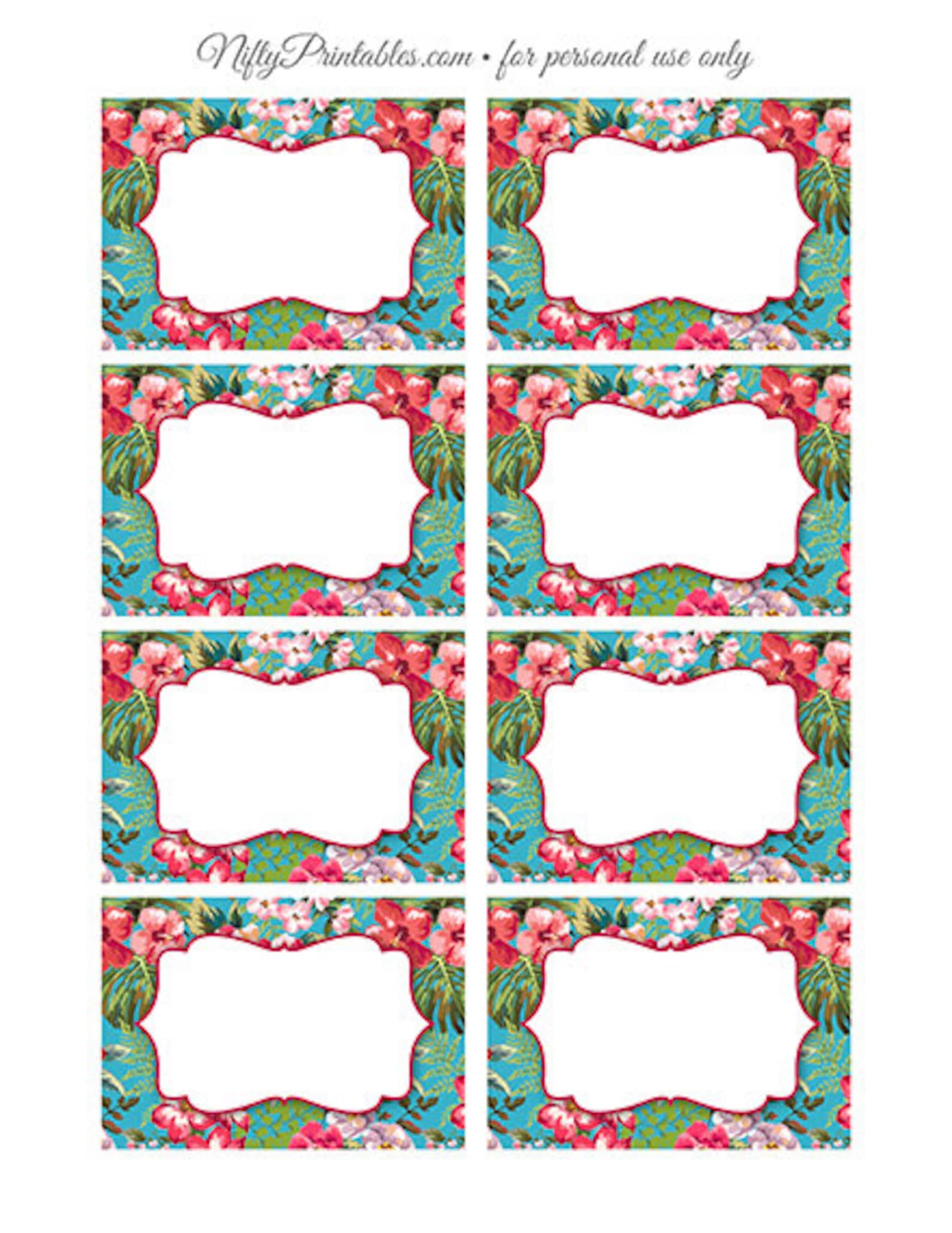 hawaiian-labels-blank-tropical-luau-food-labels-party-etsy