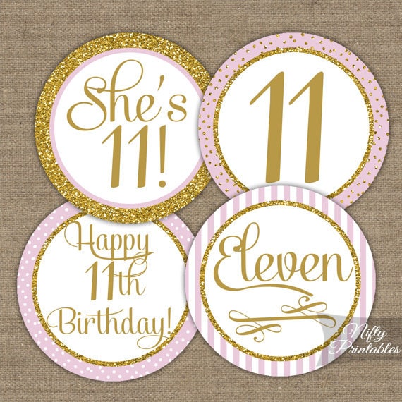 11th birthday cupcake toppers