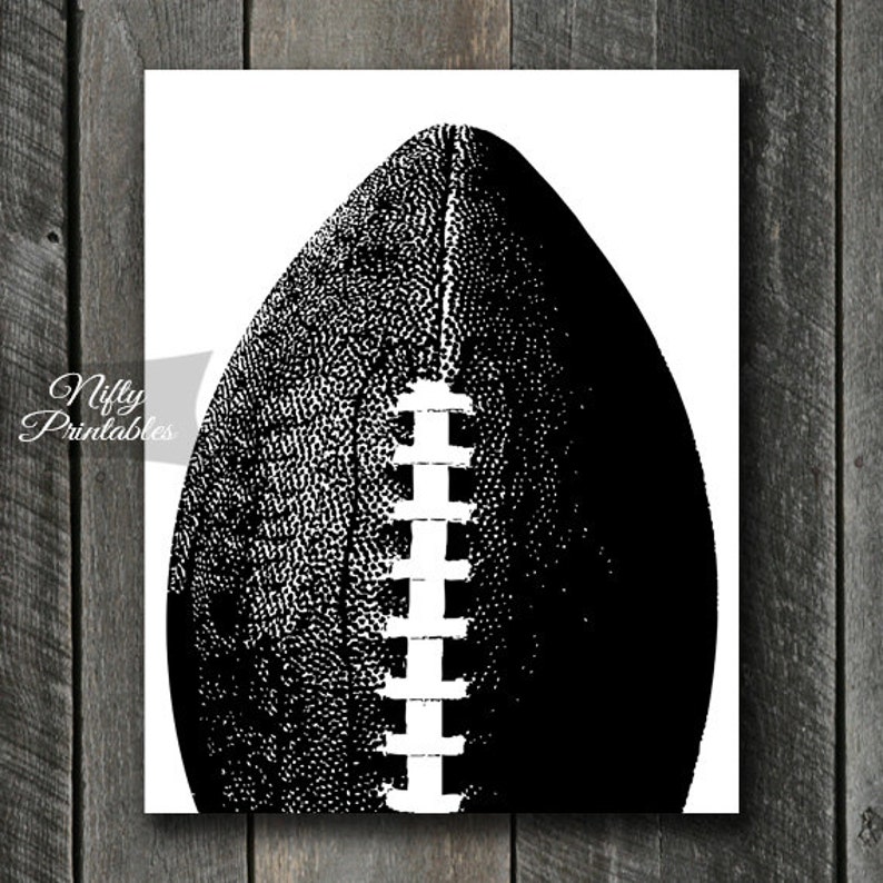 Football Print INSTANT DOWNLOAD Football Art Football Etsy
