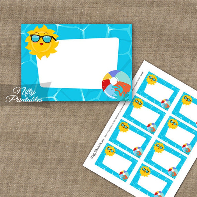Pool Party Labels Swimming Pool Party Food Labels Summer Etsy Singapore
