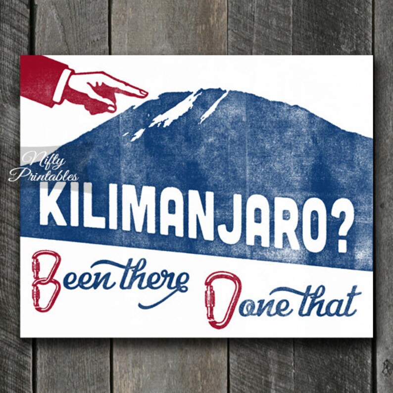 Kilimanjaro Print PRINTABLE Mount Kilimanjaro Poster Etsy