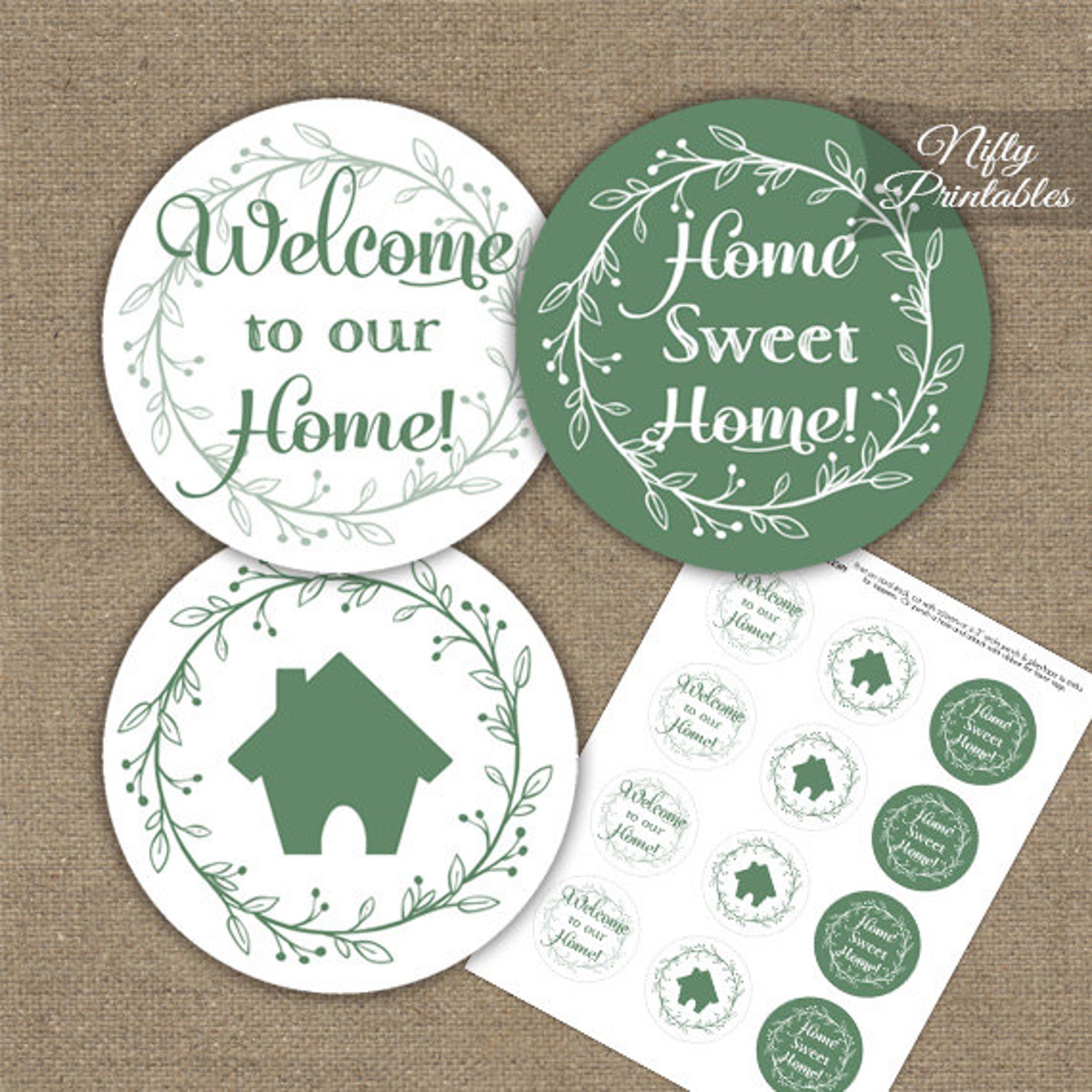 Housewarming Cupcake Toppers Printable House Warming Party Etsy