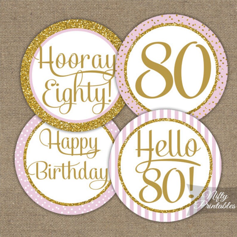 80th-birthday-cupcake-toppers-pink-gold-glitter-80th-etsy