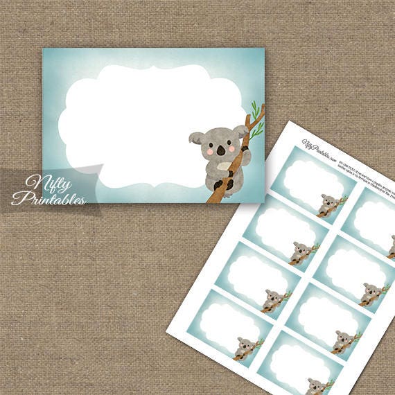 Koala etiquetas etiquetas imprimibles lindo Koala oso Etsy México