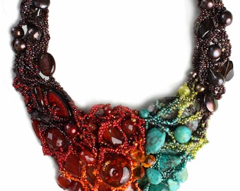 Freeform Beadweaving Jewelry Instructions: Wander With Color (PDF)