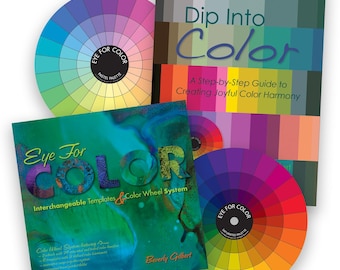 Master Color Set - Eye For Color Color Wheel plus Dip Into Color, Learn How To Create Stunning Color Palettes, 2-book set signed by Author