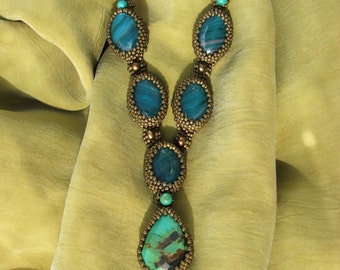 Jewelry Pattern, Old World Necklace, Jewelry Design, Jewelry Instructions, Beadweaving, Bezel, Peyote, Seed Beads, pdf, Instant Download