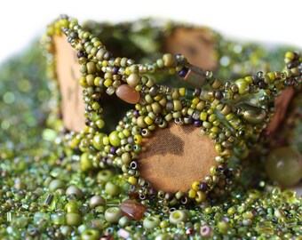 Beadweaving Pattern: La Duet Mixed Media Jewelry (PDF)