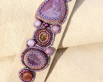 Jewelry Pattern, BezelMania, Beadweaving Instructions, Bezels, Bead Embroidery, Pendant, Necklace, Bracelet, pdf, Instant Download