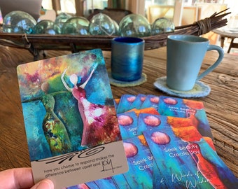 Words of Wisdom, Seek Beauty Create Joy, 42 Limited Edition Guidance Cards, positive inspiration, self affirmation