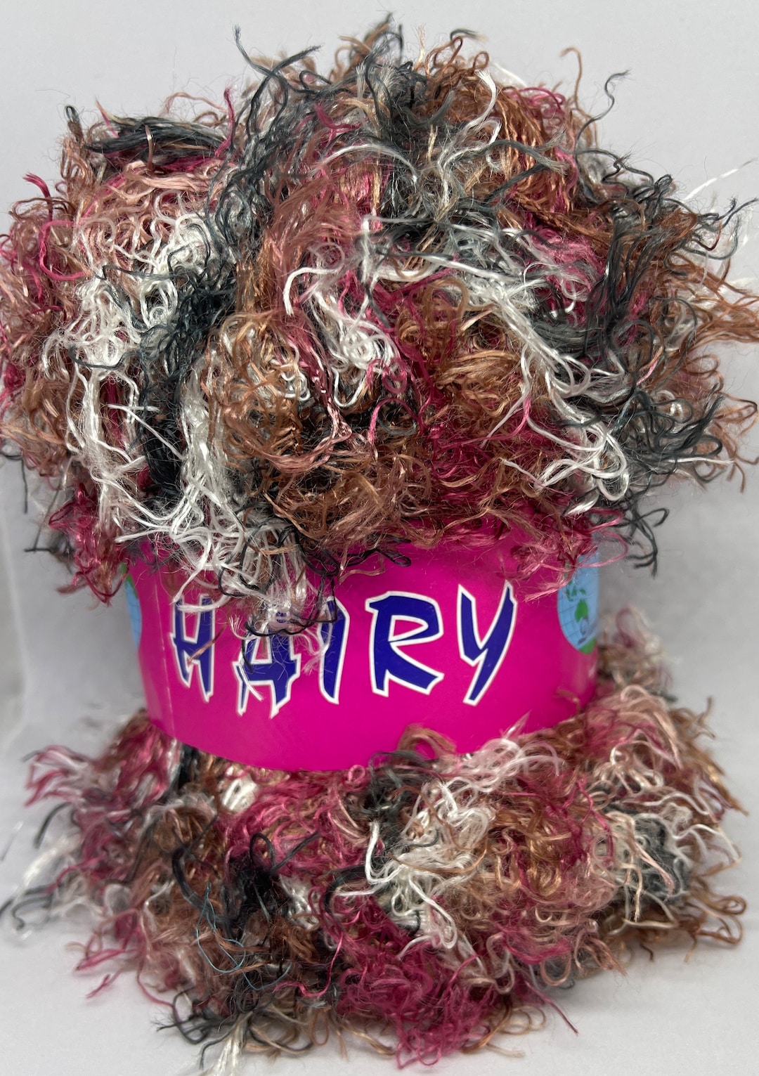 Dark Horse Yarns Hairy Color 031 Raspberry White Brown Etsy